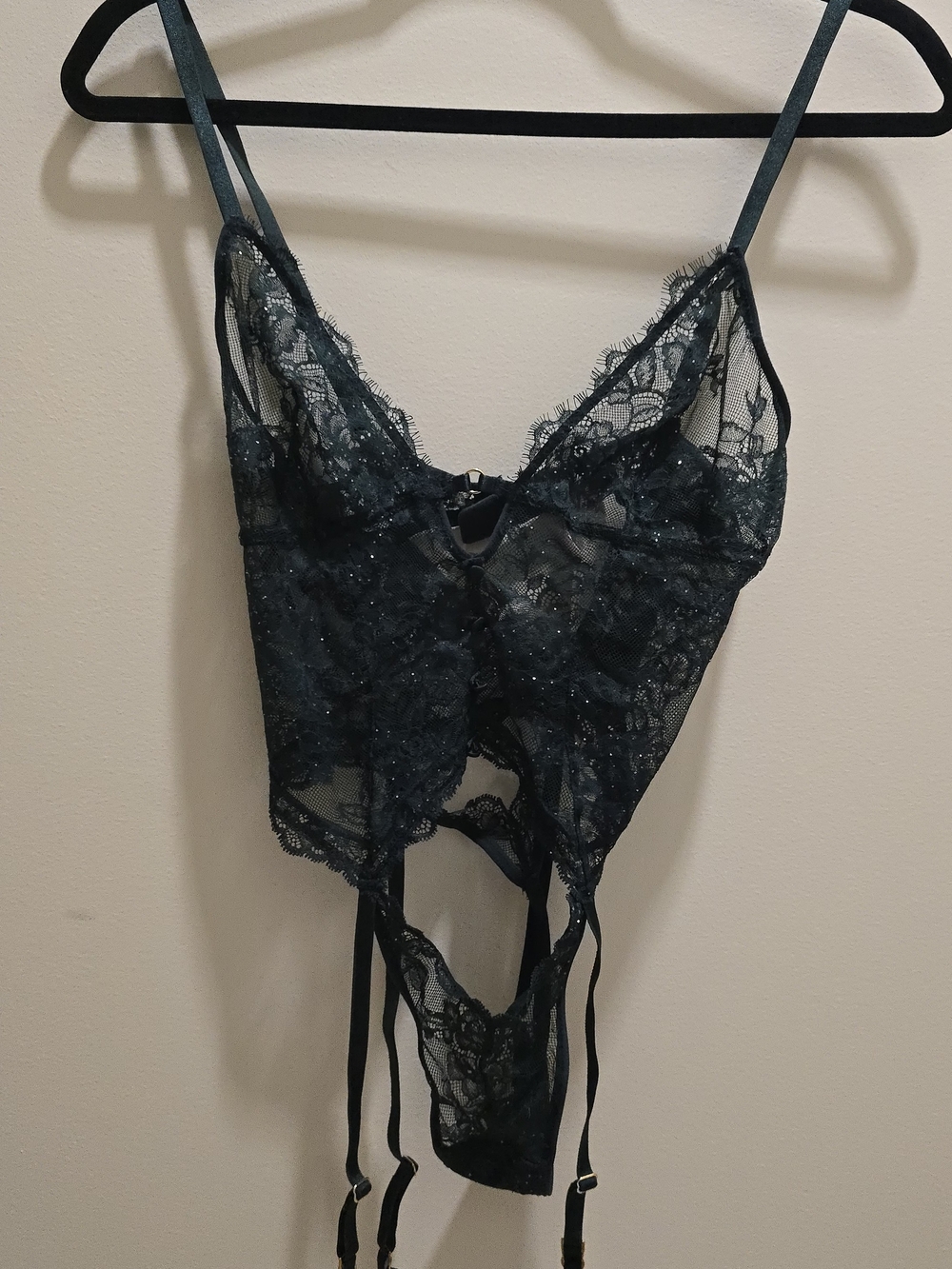 Victoria's Secret Lace Garter Bodysuit Size Small